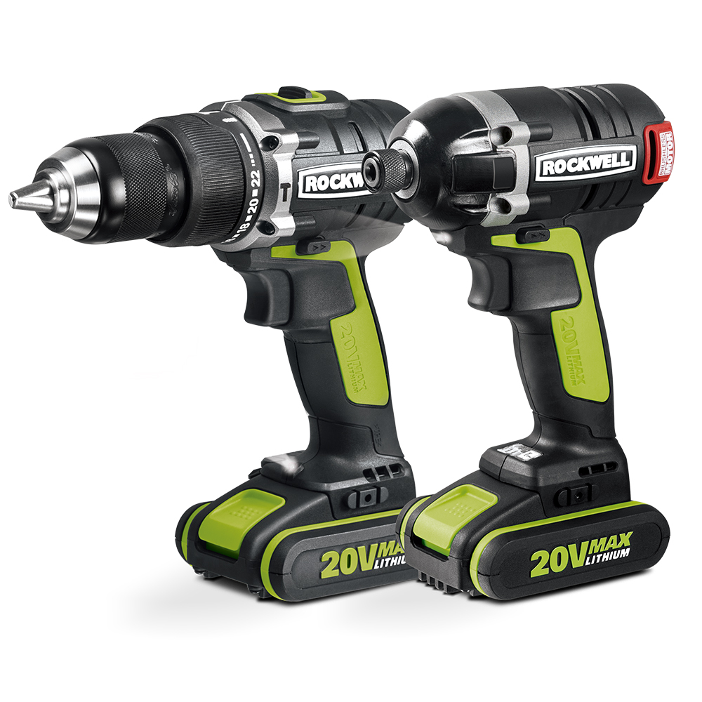 20V Brushless Hammer Drill & Impact Driver Combo Kit (Discontinued) Rockwell Tools