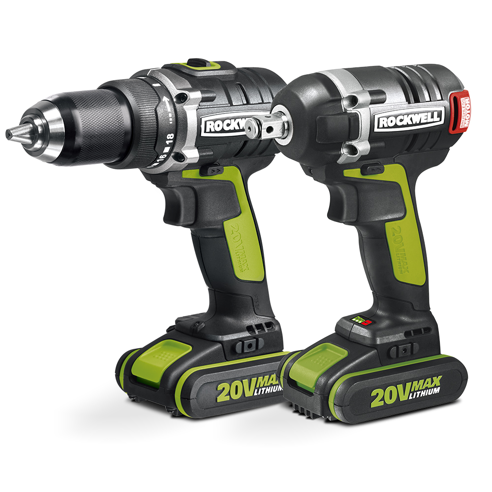 20V Brushless Drill & Impact Wrench Combo Kit (Discontinued) Rockwell